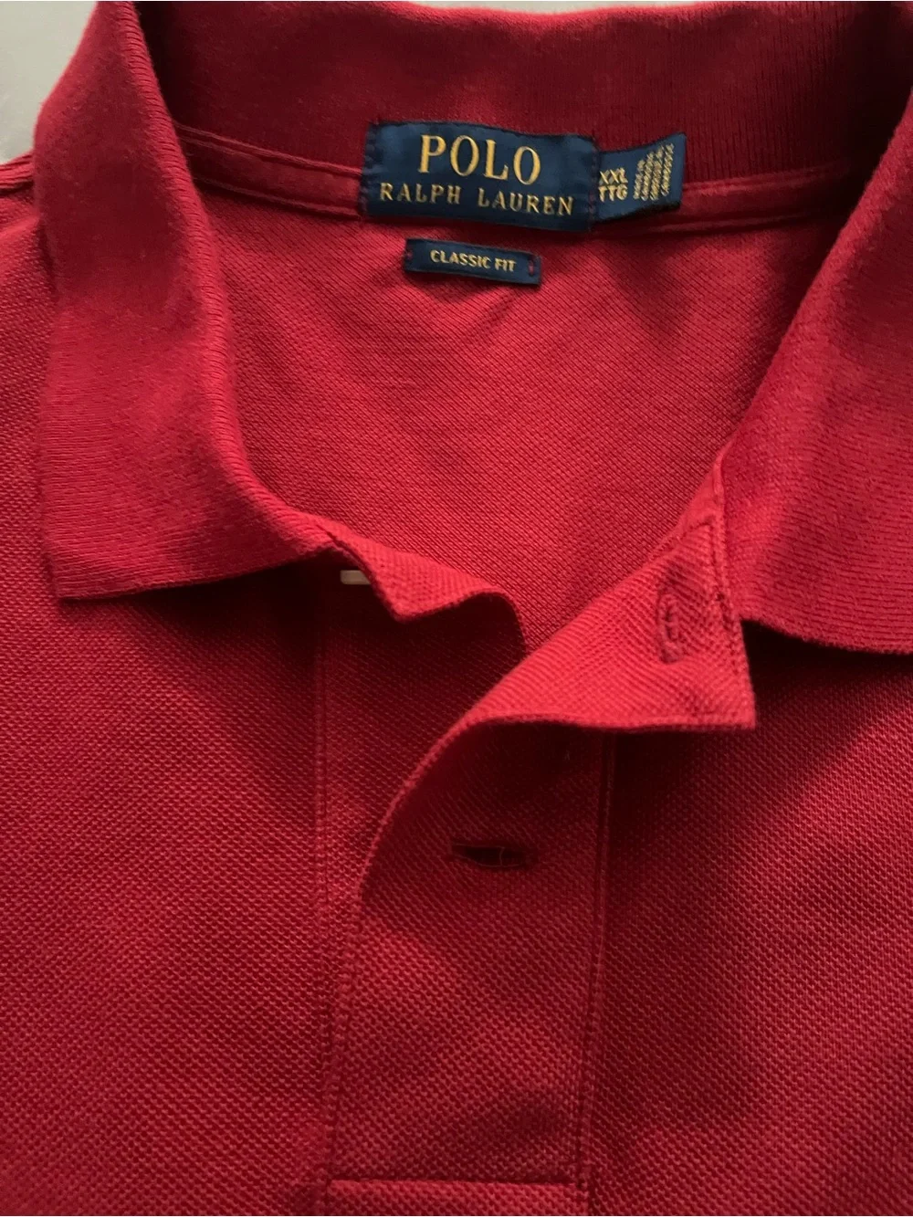 Polo Ralph Lauren Classic Fit Men's XXL Red Cotton Polo Shirt Short Sleeve Logo